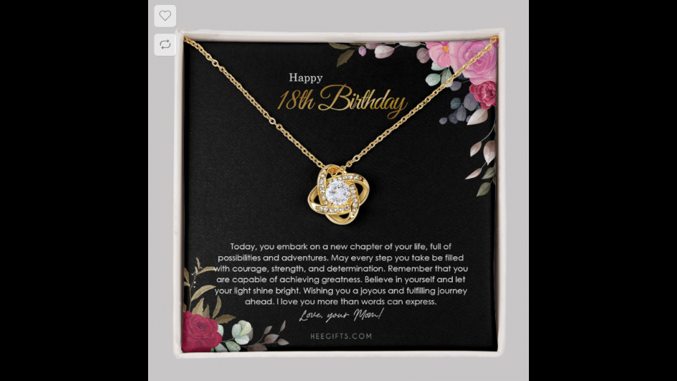 Birthday Gifts for 17 Year Old Girls, Eternal Hope Necklace Gifts for -  Sayings into Things