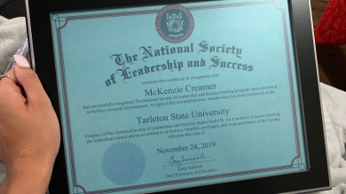 national society of leadership and success certificate