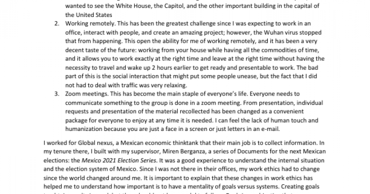 Sample of a reflection paper image