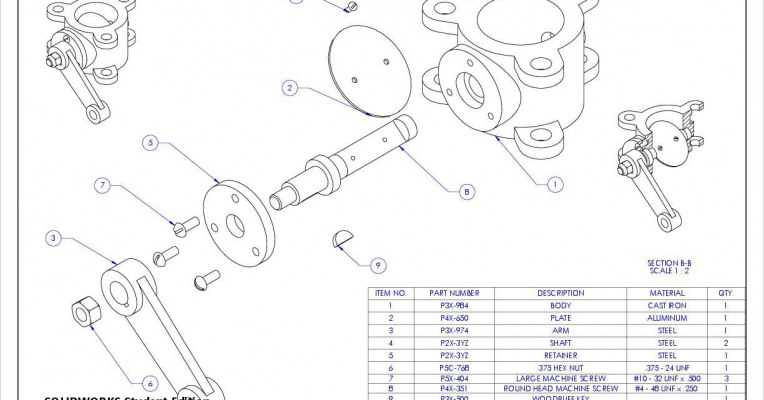 Solidworks Example - Butterfly Valve Assembly - Powered by Portfolium