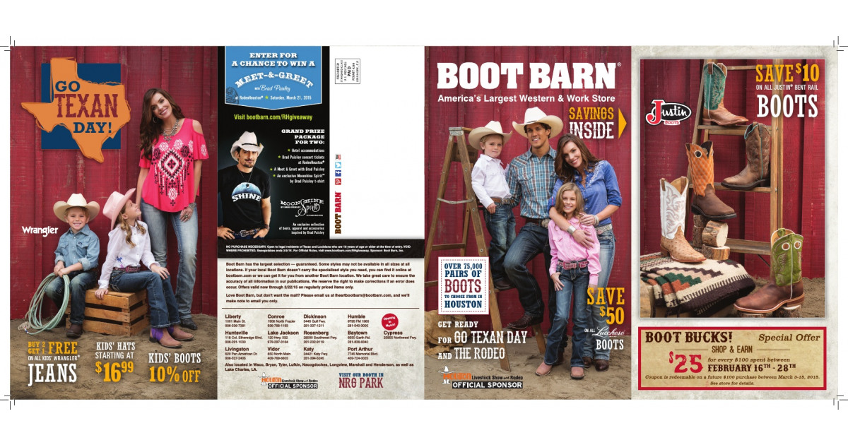 Boot Barn Direct Mail Gatefold Mailer Portfolium