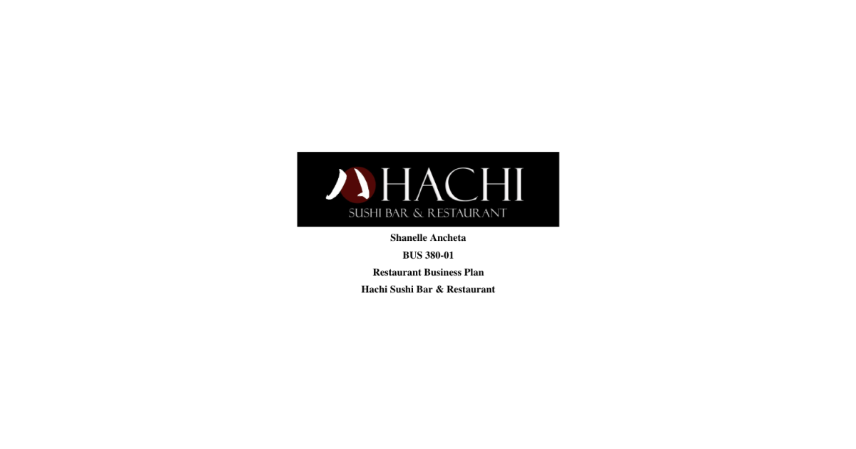 Restaurant Business Plan Portfolium