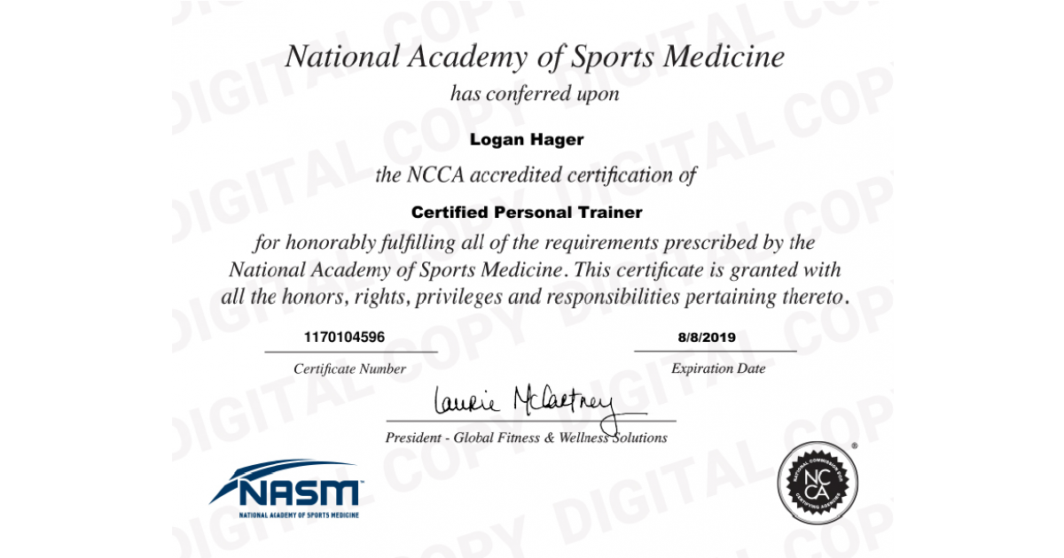 NASM Certified Personal Trainer Online Training