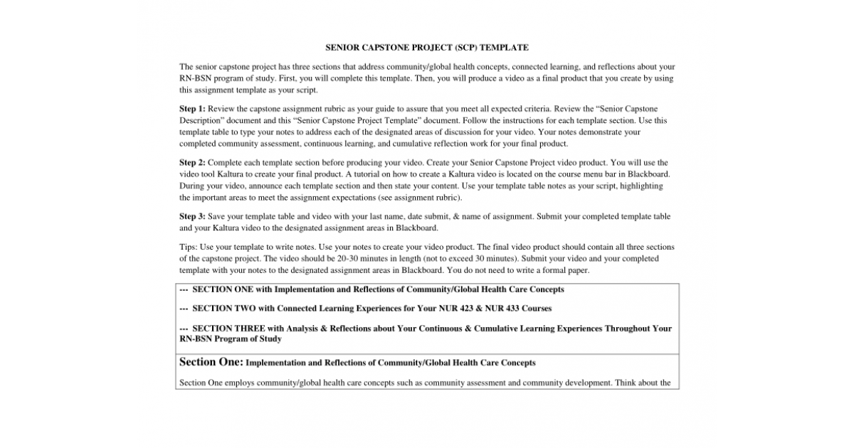 Capstone Project Template - Msw Program Capstone Project ...