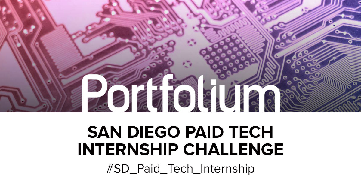 San Diego Paid Tech Internship Challenge Portfolium