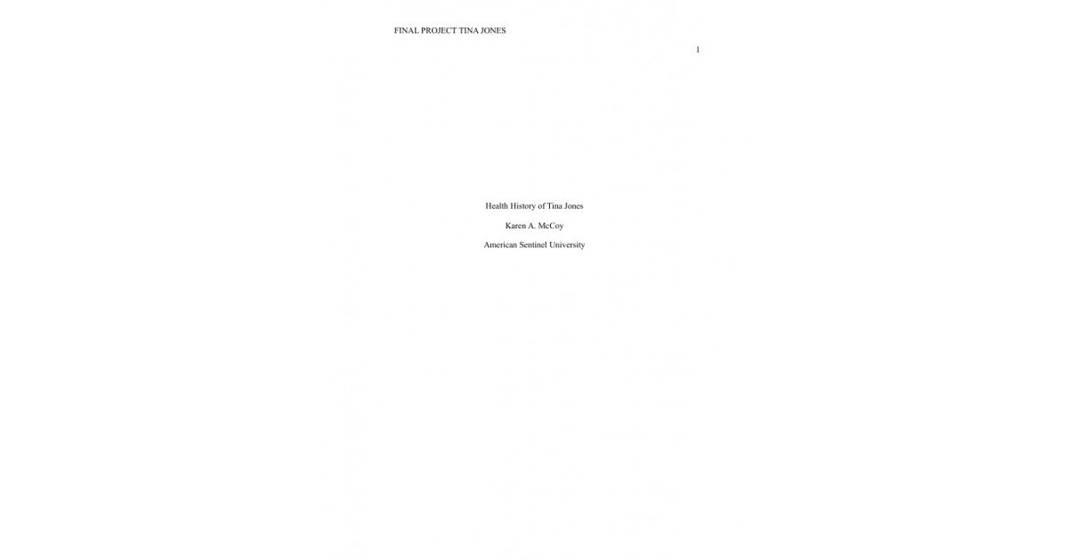 Tina Jones Respiratory Shadow Health Objective