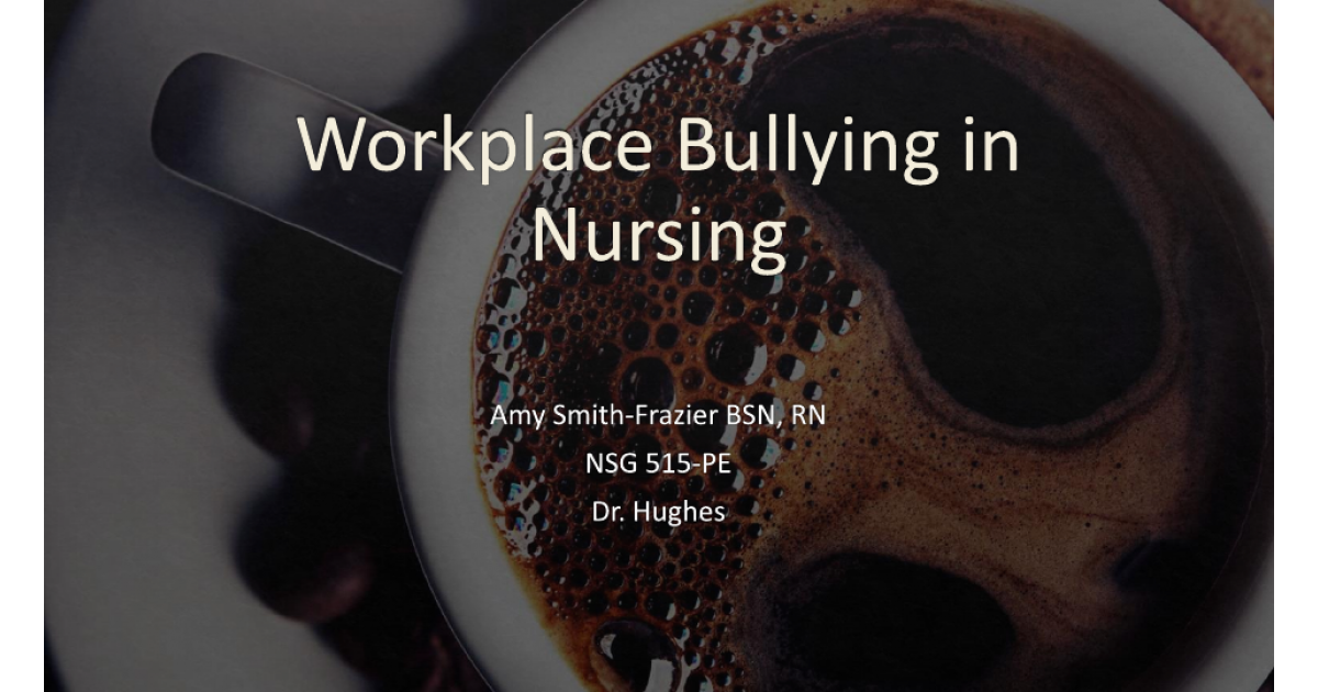 bullying in the workplace nursing article