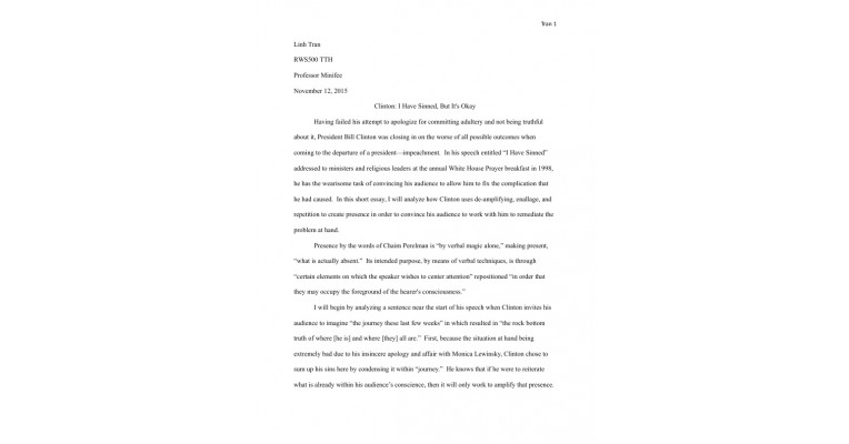 Apa Format Essay Paper Exemplification Essay Thesis also Independence Day Essay In English Bill Clinton I Have Sinned But Its Okay Portfolium Essays On English Language