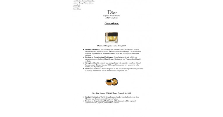 Christian Dior SWOT Analysis